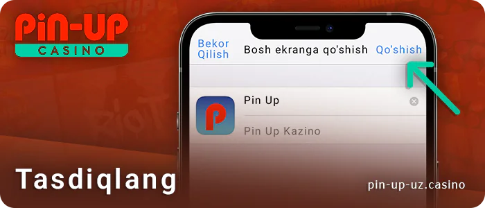 IPhone-da PIN Up Kasino-ni yuklab olishni tasdiqlang